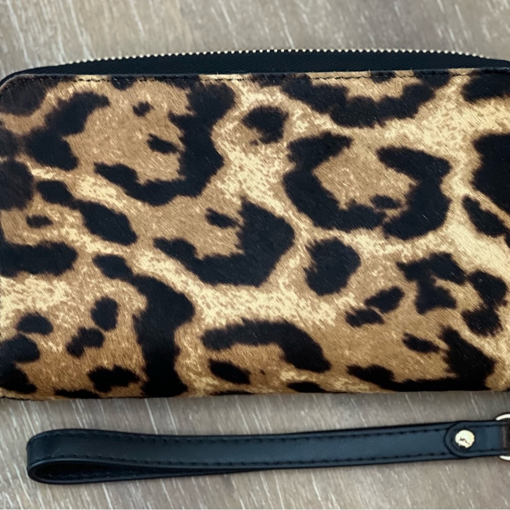 Michael Kors Leopard Print Wristlet - Picture 3 of 12